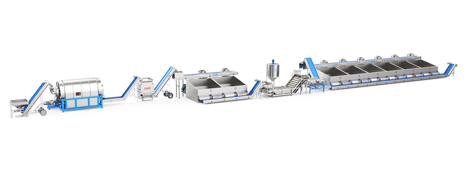 Walnut processing production line